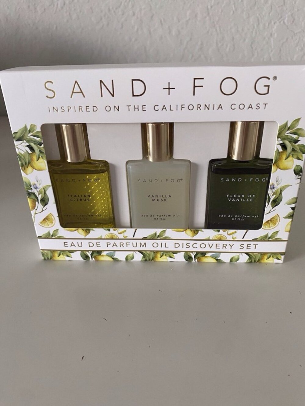 SAND + Fog Eau de Parfum Oil Discoveryโ Set California Coast 3 x 0.5 fl oz NEW